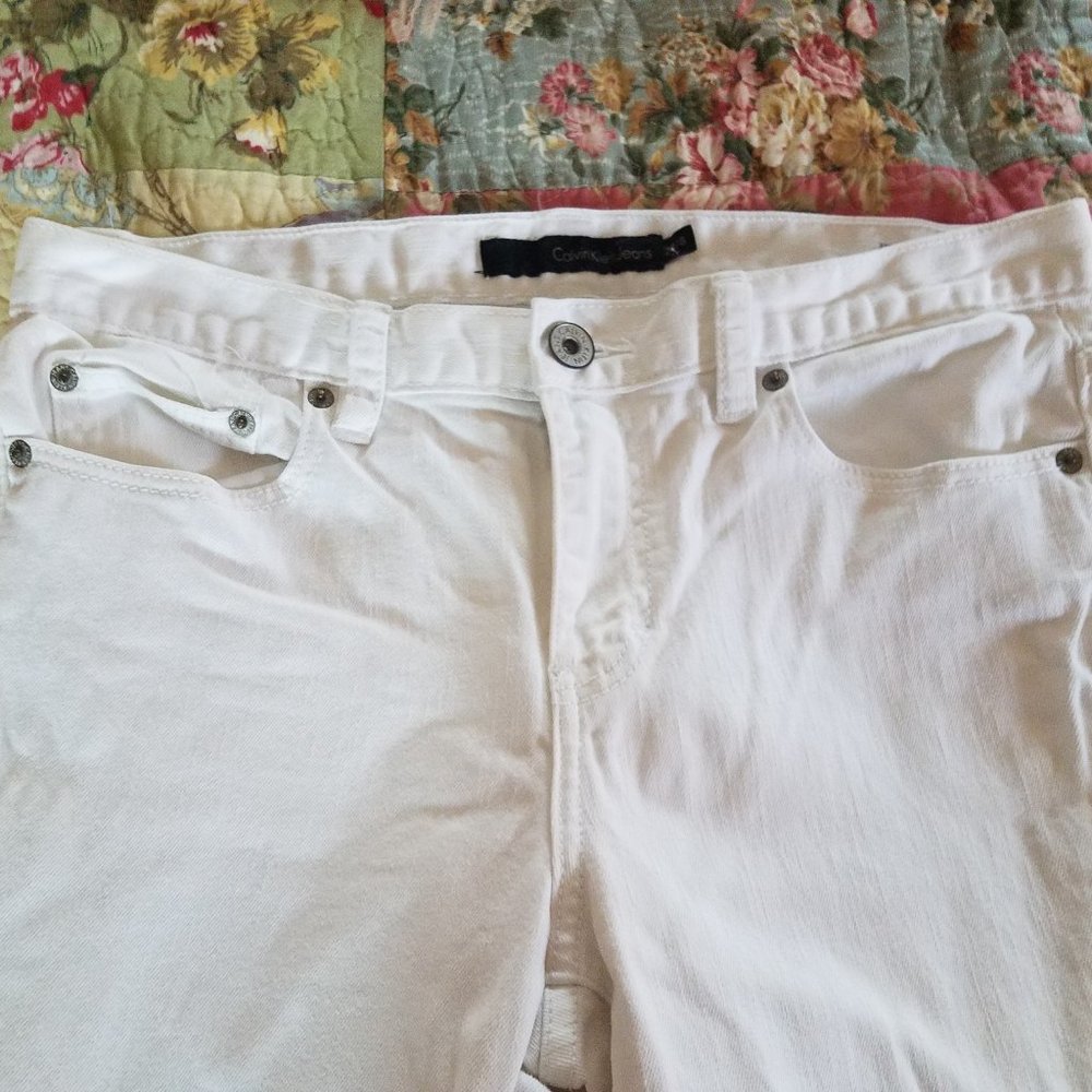 Calvin Klein  Flare White Jeans